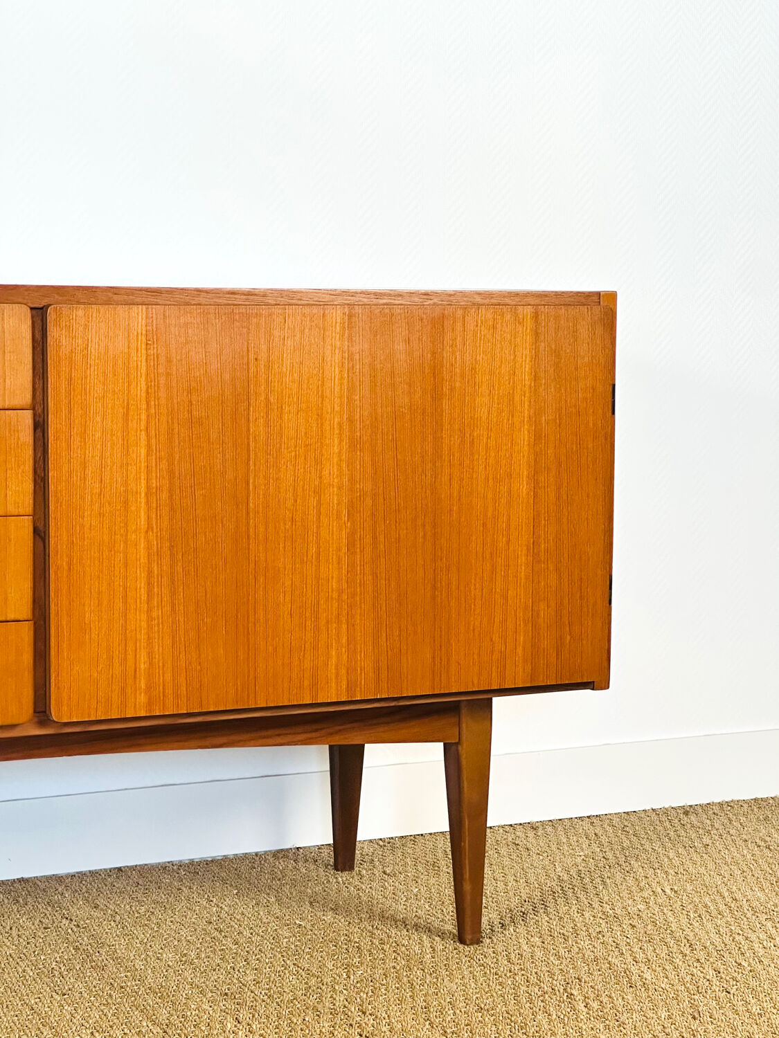 1960s minimalist Scandinavian teak sideboard