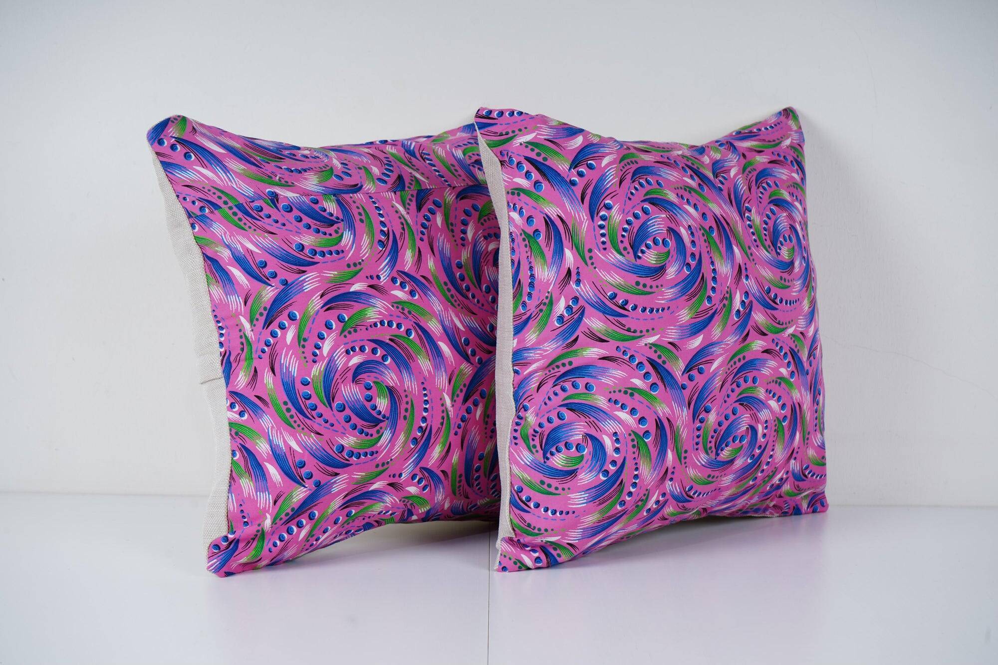 Set of 2 vintage Turkish cushion covers 41x41 cm