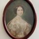 Watercolor on paper, early 20th century, portrait of a woman from the early 19th century