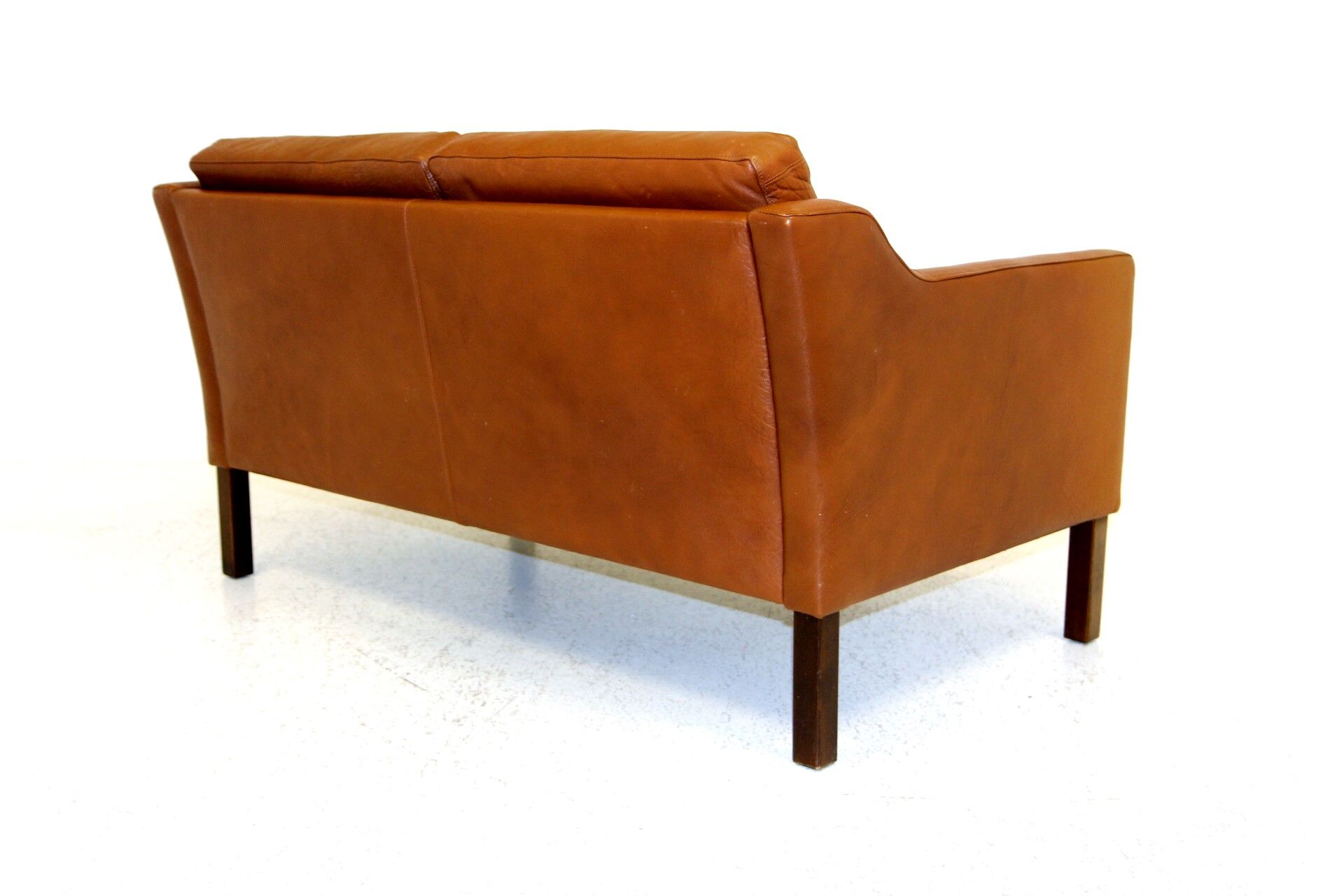 Leather sofa, 2 seats, Denmark, 1960