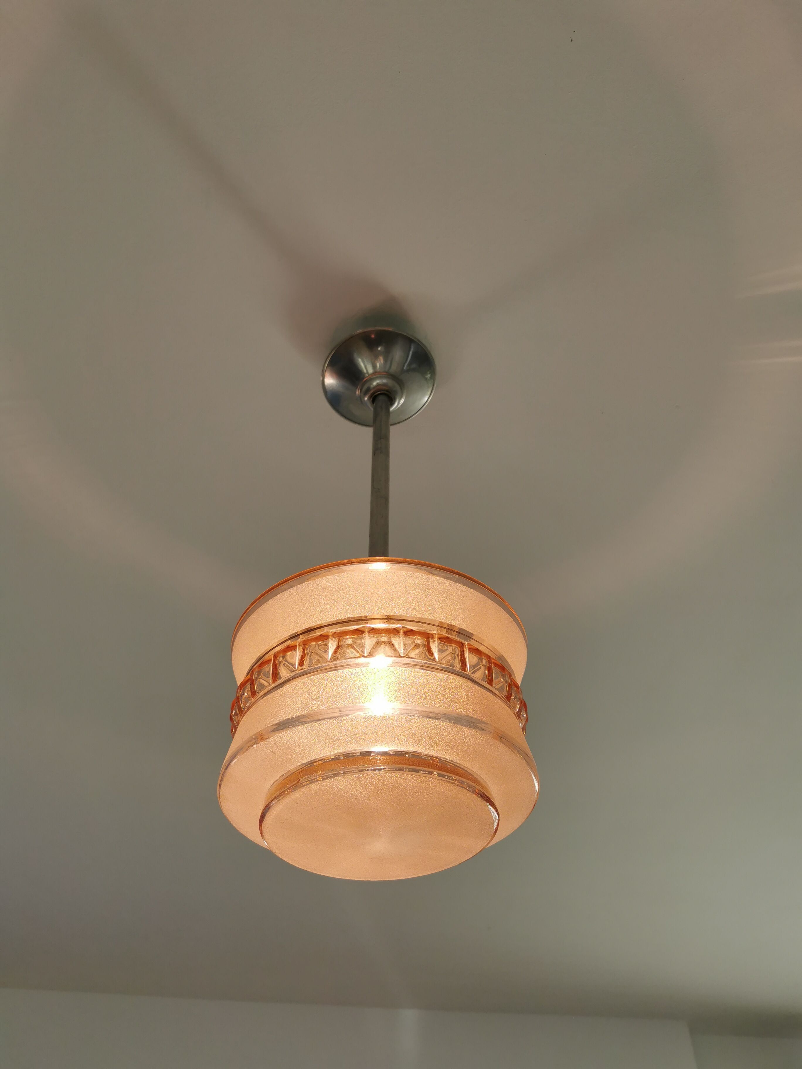 Vintage glass globe pendant lamp