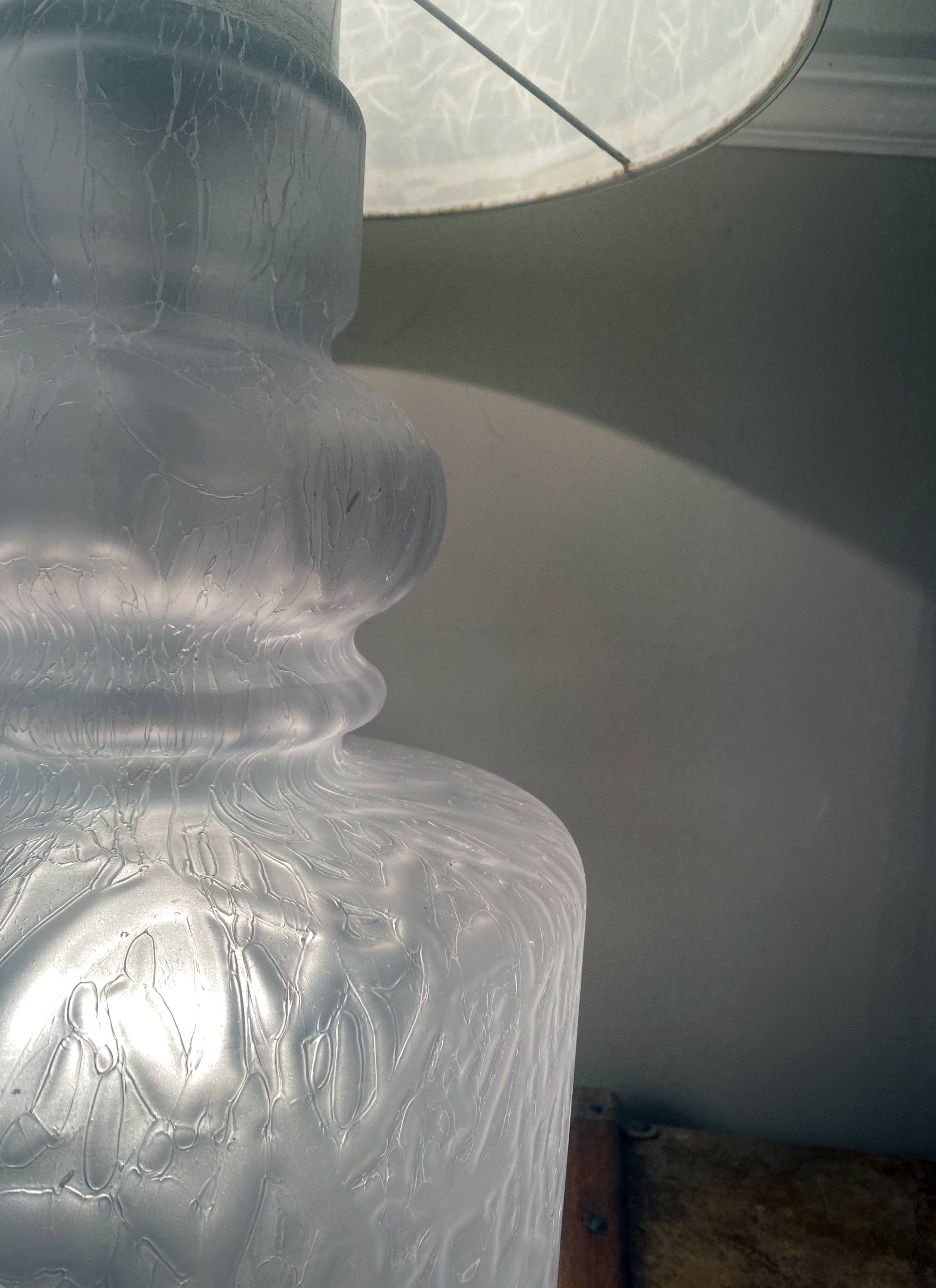 Floor lamp bedroom / living room vintage design 1970 glass