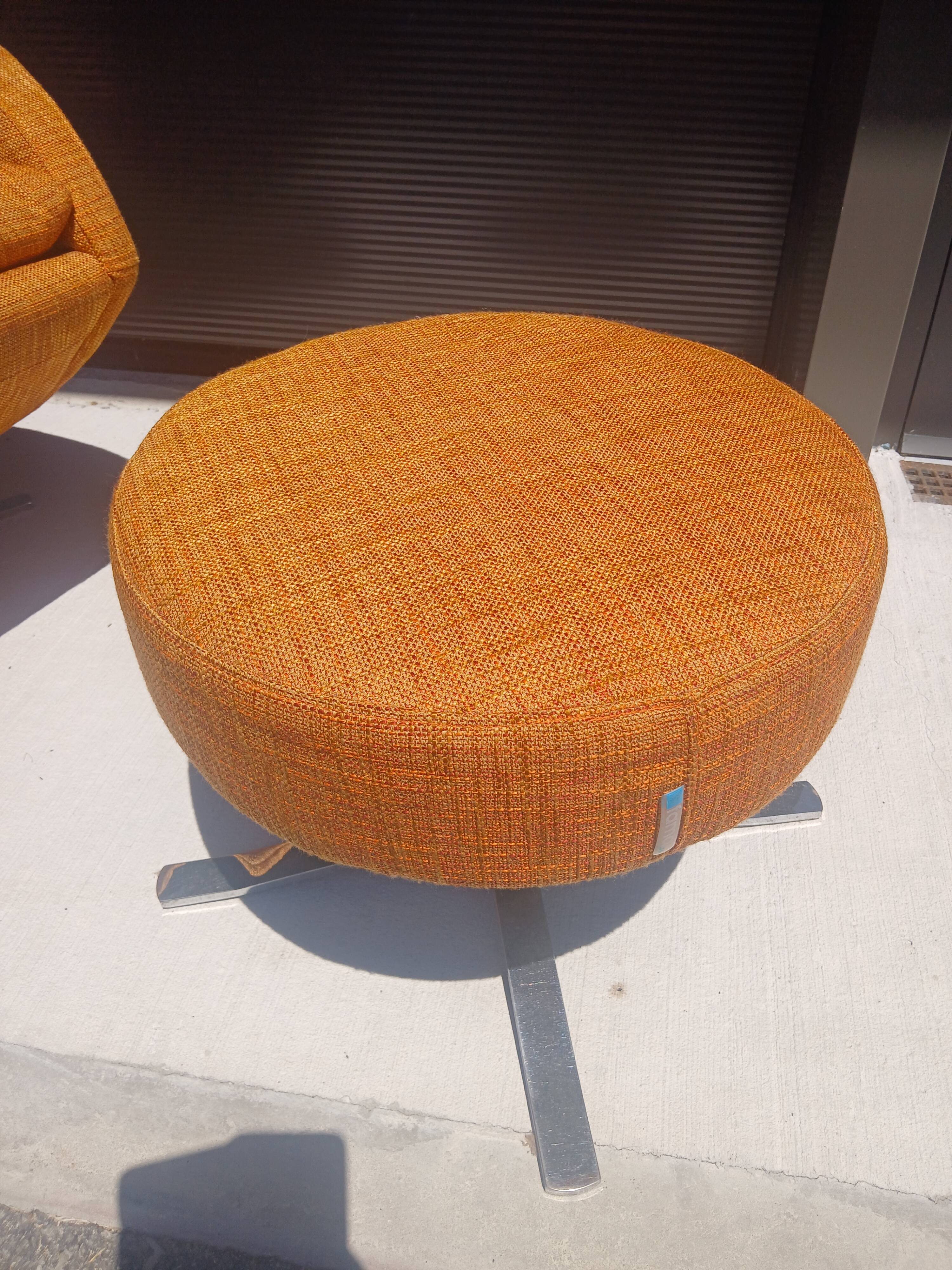 Fama lenny designer armchair and footrest