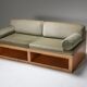 1960 Pine and Velvet Love Pitch Sofa