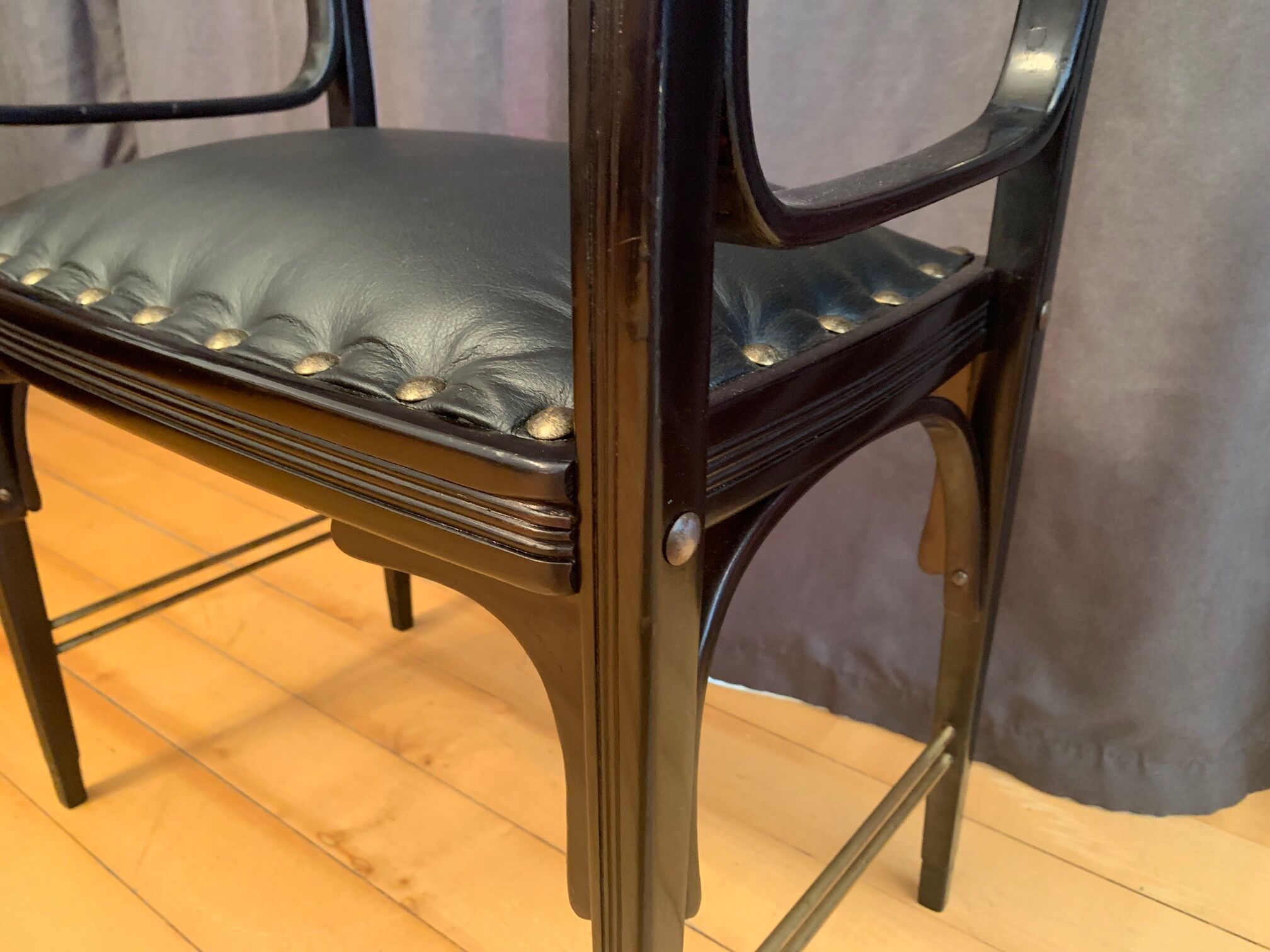 Jugendstil stool designed by Otto Wagner, Jacob & Josef Köhn, Austria, 1905.