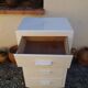 Art Deco chest of drawers in white painted wood with 4 drawers