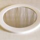 Miroir rond vintage par Syla en plastique blanc - années 70