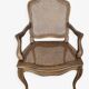 Fauteuil style Régence en bois et cannage