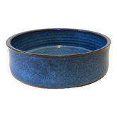 Plat artisanal céramique bleu