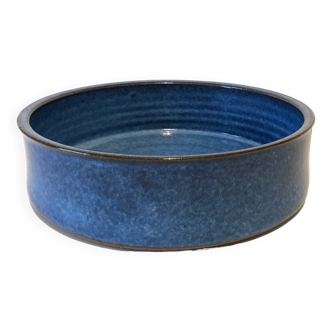 Plat artisanal céramique bleu