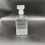 Vintage, whisky decanter, bottle, pitcher, cap, diamond decoration, spikes, 1960s, 1970s, Glass