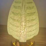 Art Deco Skyscraper in green Clichy glass mounted as a touch lamp