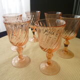 Set of 6 wine glasses luminarc model rosaline vintage
