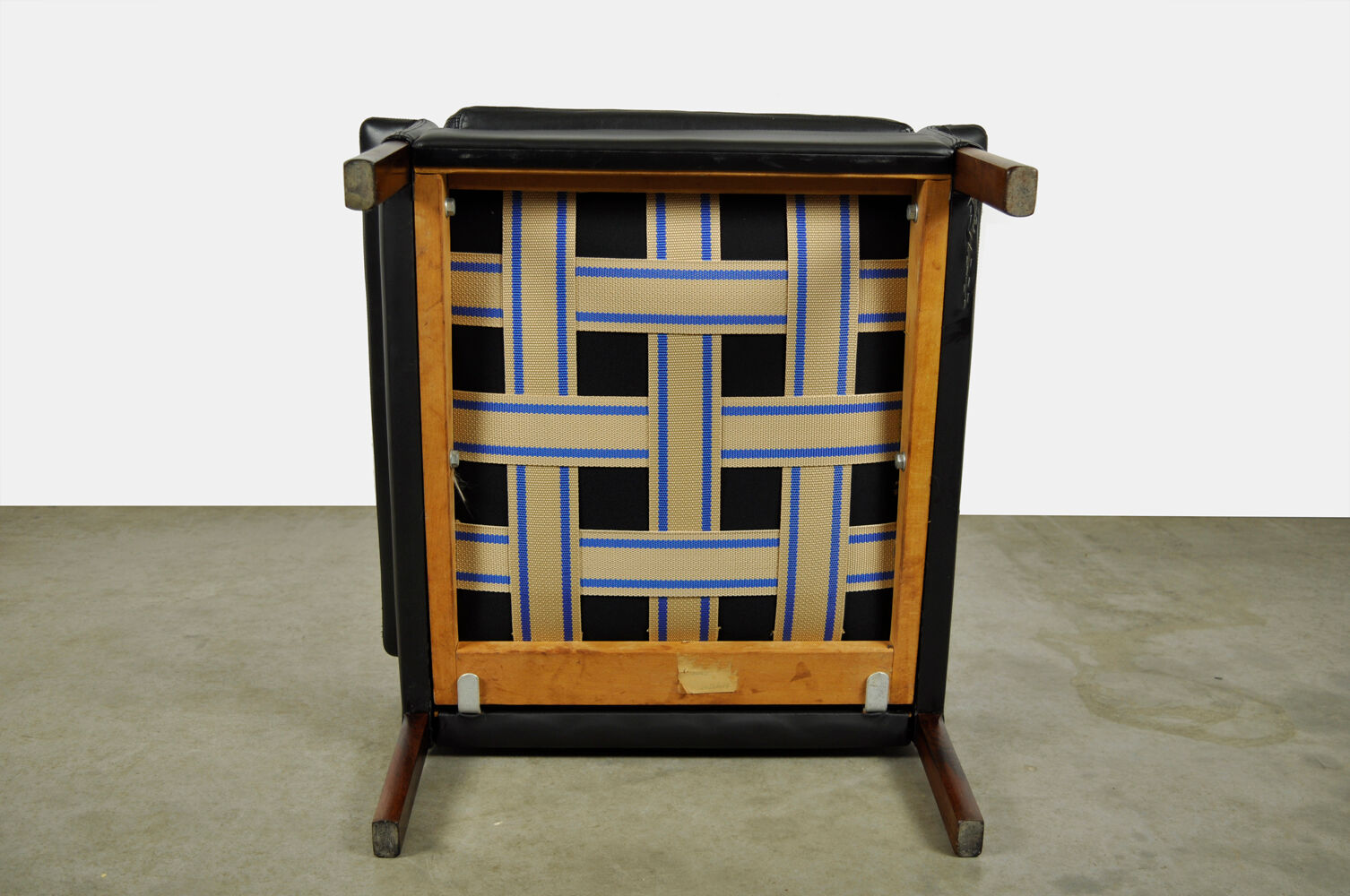 Leather armchair by hans olsen, denmark 1960s