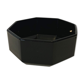 Black octagonal bowl Arcoroc