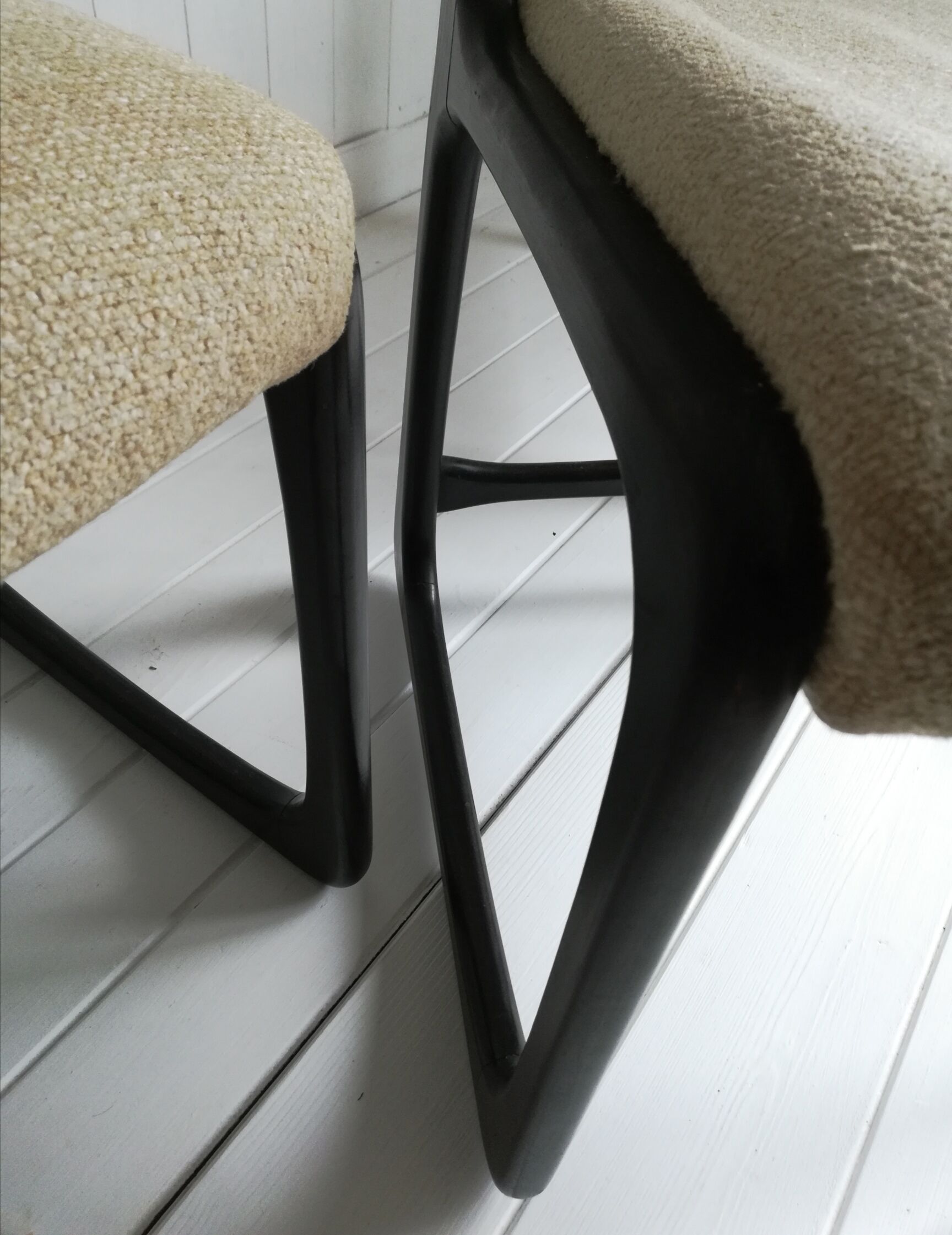 Lot de 3 chaises traîneau