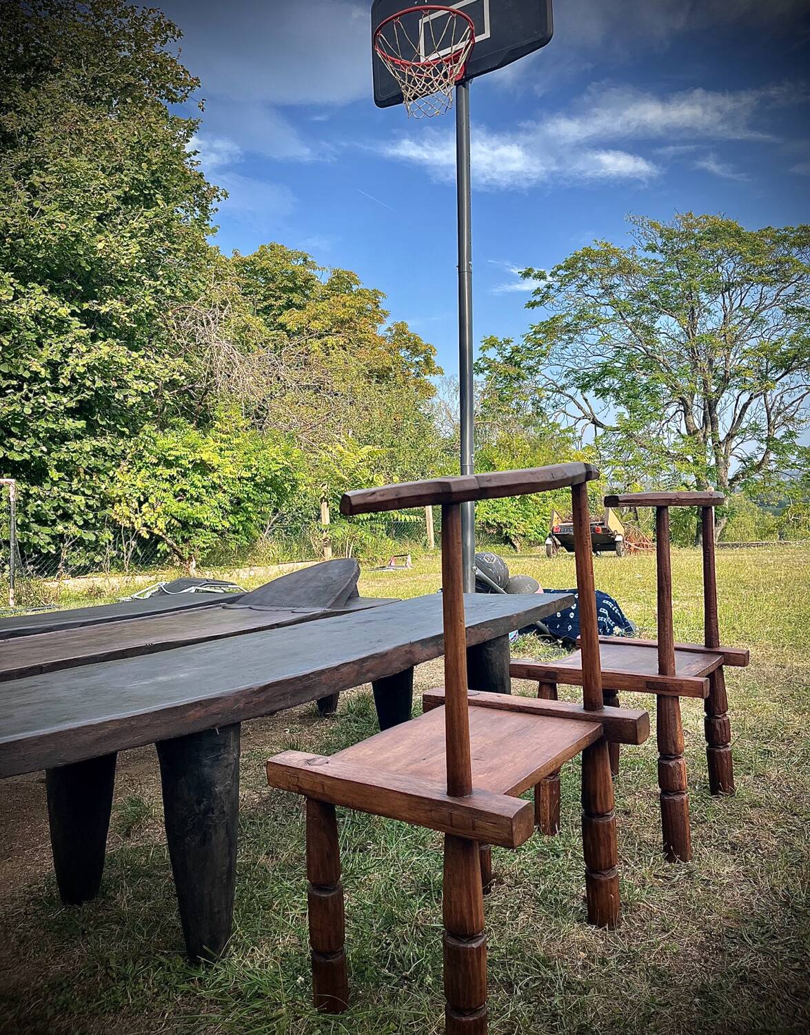 Senoufo Coffee Table XXXL (2m | 1.80m) in Solid Wood