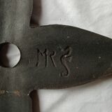 Bronze lily andirons