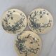 Lot of 3 flat plates, ironstone, Jules Vieillard, model St Buveurs B.