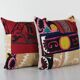 Set of 2 vintage embroidered cushion covers 43x48 cm