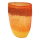 Antique orange & yellow blown glass vase