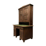 Antique painted pine desk or secretaire with wall unit from Germany late 1800s.