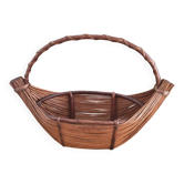 Panier rétro en osier 1960