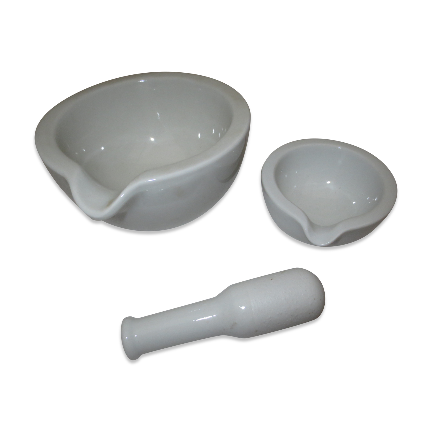 Mortar duo with white porcelain pestle