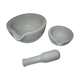 Mortar duo with white porcelain pestle