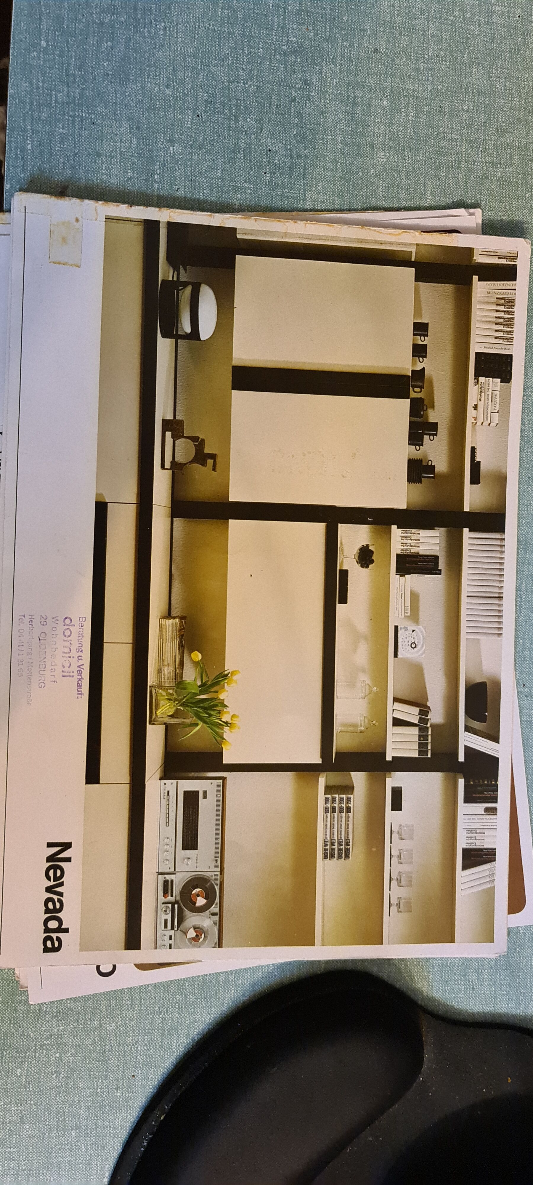 Vintage 70s wall unit and table "Neveada" bj J Penetenrieder