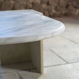 Eye-shaped marble coffee table 1970