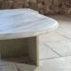Table basse en marbre forme oeil 1970