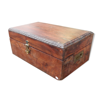 Ancient chest sculpte brass handles india