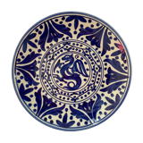 Large service dish blue dragon decoration