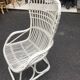 Fauteuil en osier blanc