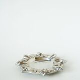 Chrome-plated metal valet tray with seashell and starfish motifs, 1980