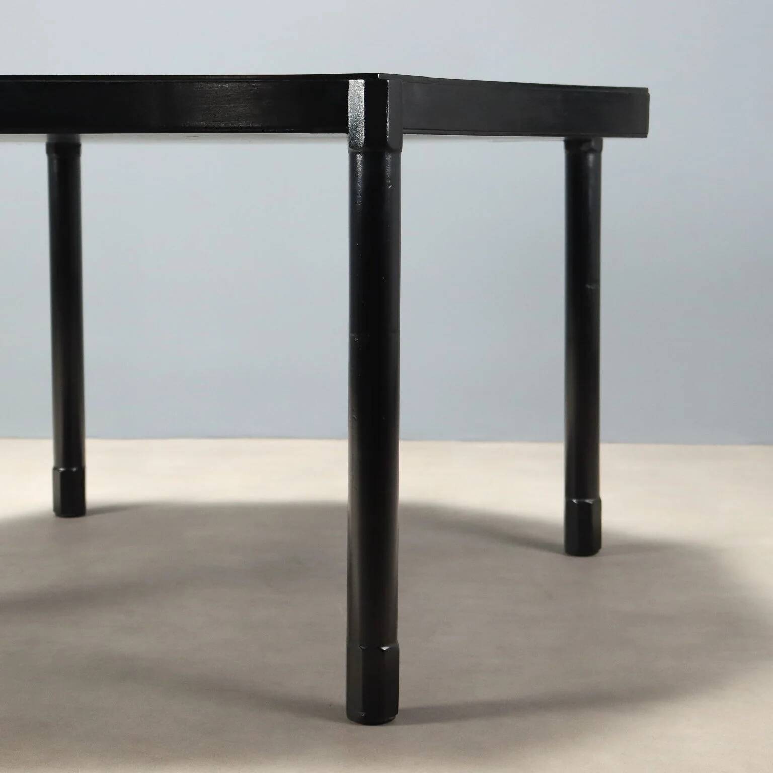 Vintage painted wooden dining table, design, Italy, 1960s