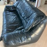 Leather sofa and armchairs