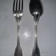 Antique silver monogram cutlery 'au filet' Christofle