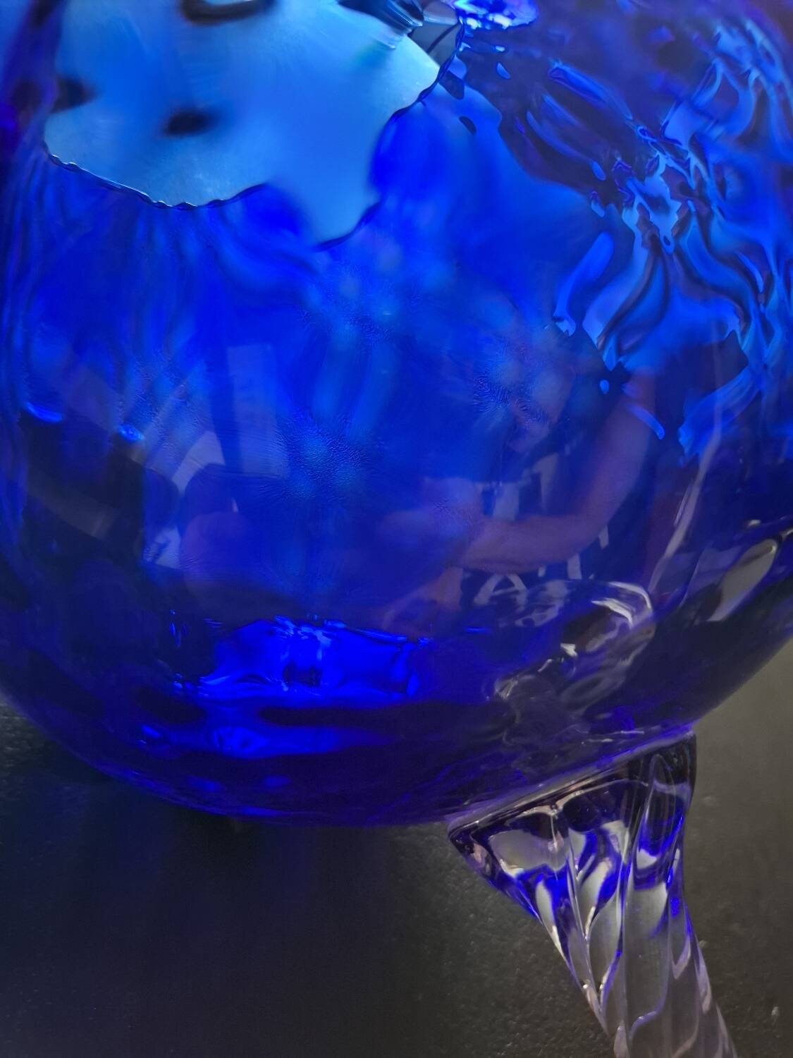 Vintage cobalt blue glass vase Empoli