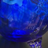 Vintage cobalt blue glass vase Empoli