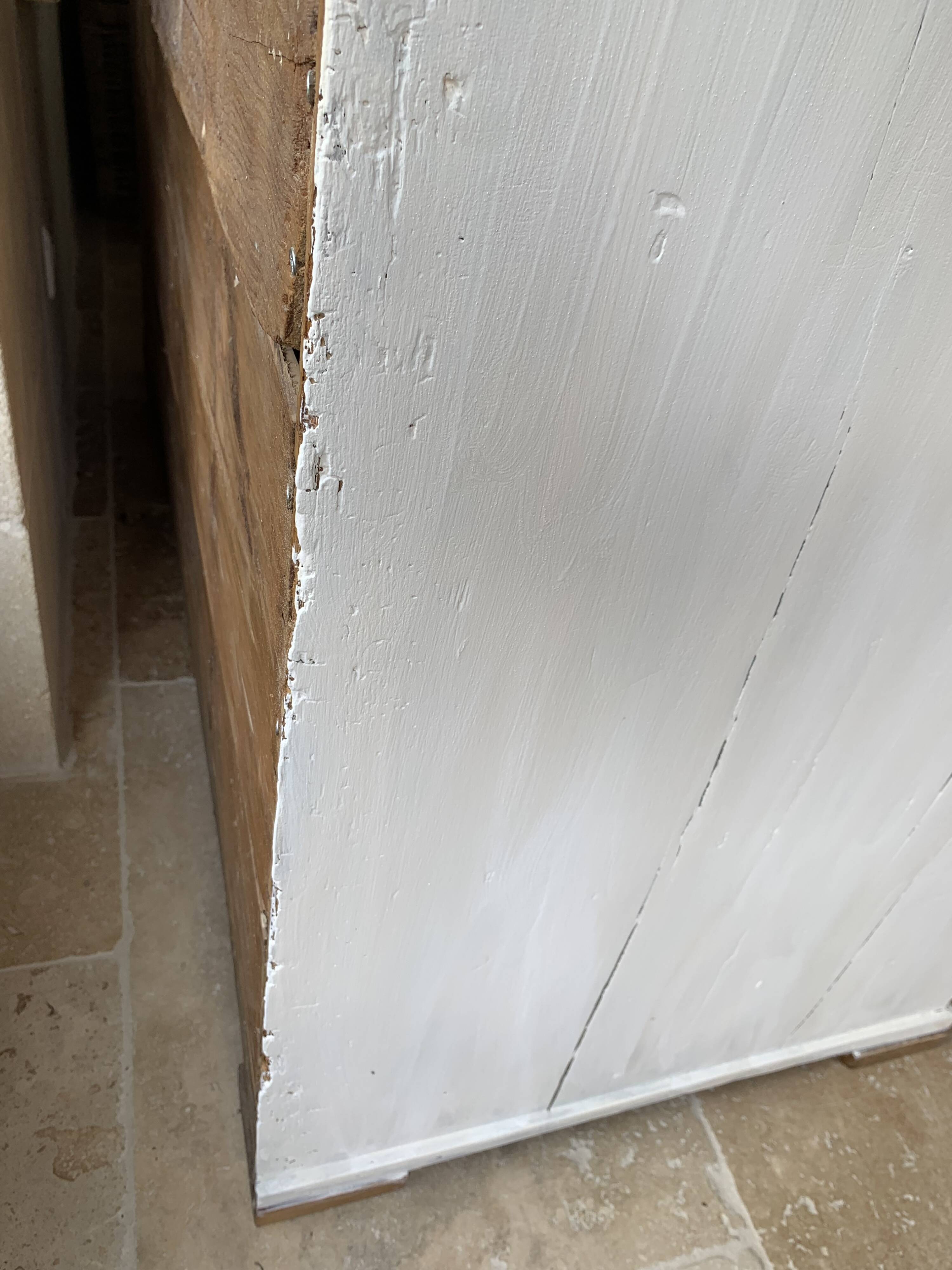 Charming old country sideboard painted in lime white