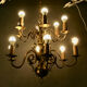 Dutch 2-tier chandelier, 12 light arms, 19th century
