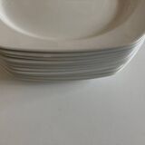 Set of 6 octagonal Scandinavian dinner plates 1970