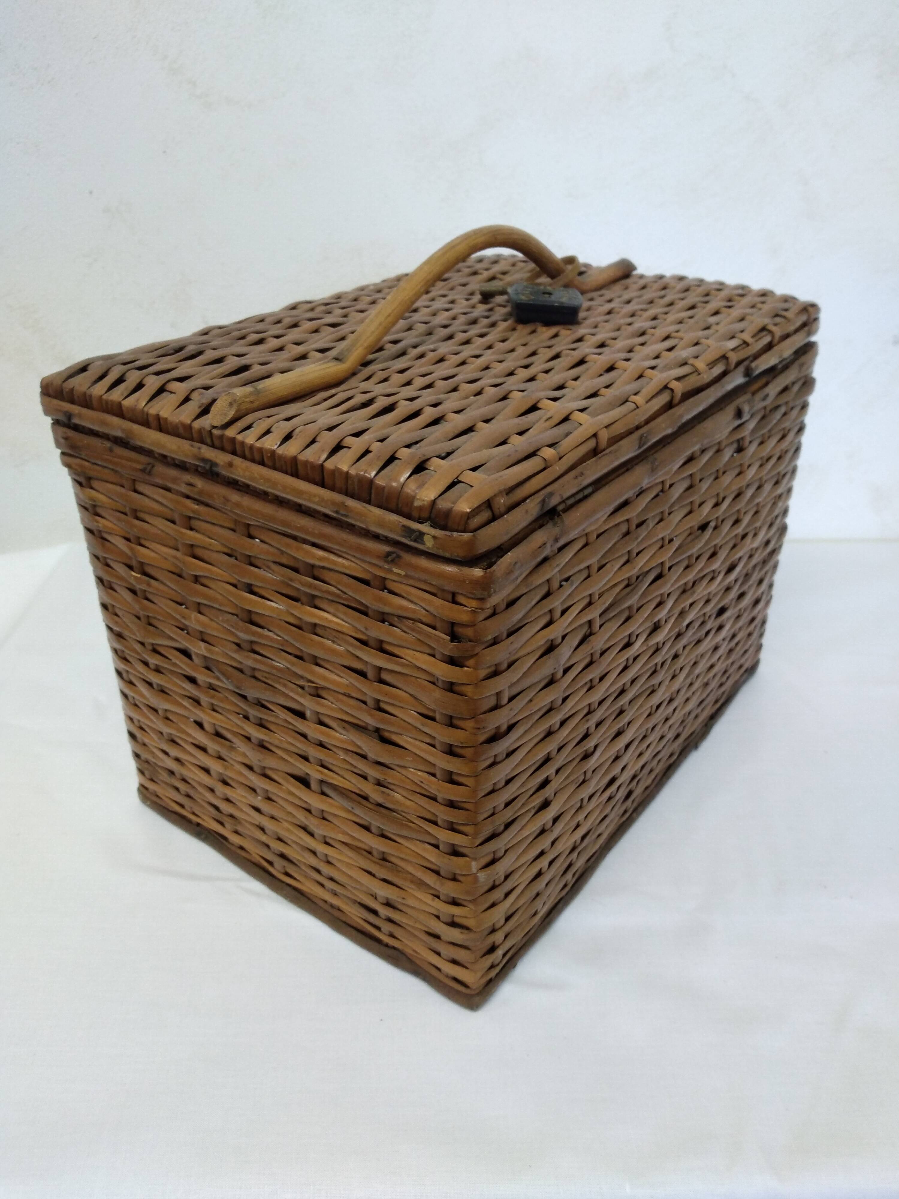 Vintage wicker box