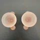 Pair of vintage three-branch candlesticks in satin pink glass – Sty