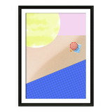 Illustration - A3 Poster Sol, Playa y Lluvia