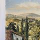 Provençal village landscape, knife oil painting signed René Lechair.