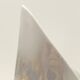 White and Iridescent Blue Ceramic Vase / Centerpiece by Lusso, Italy