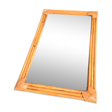 Rectangular rattan mirror, 72x47 cm